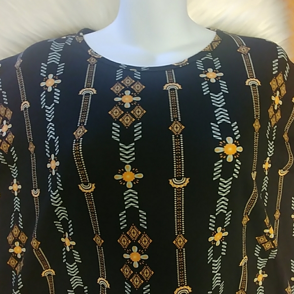 LulaRoe Tropical Striped Irma Tunic Top - Picture 2 of 8